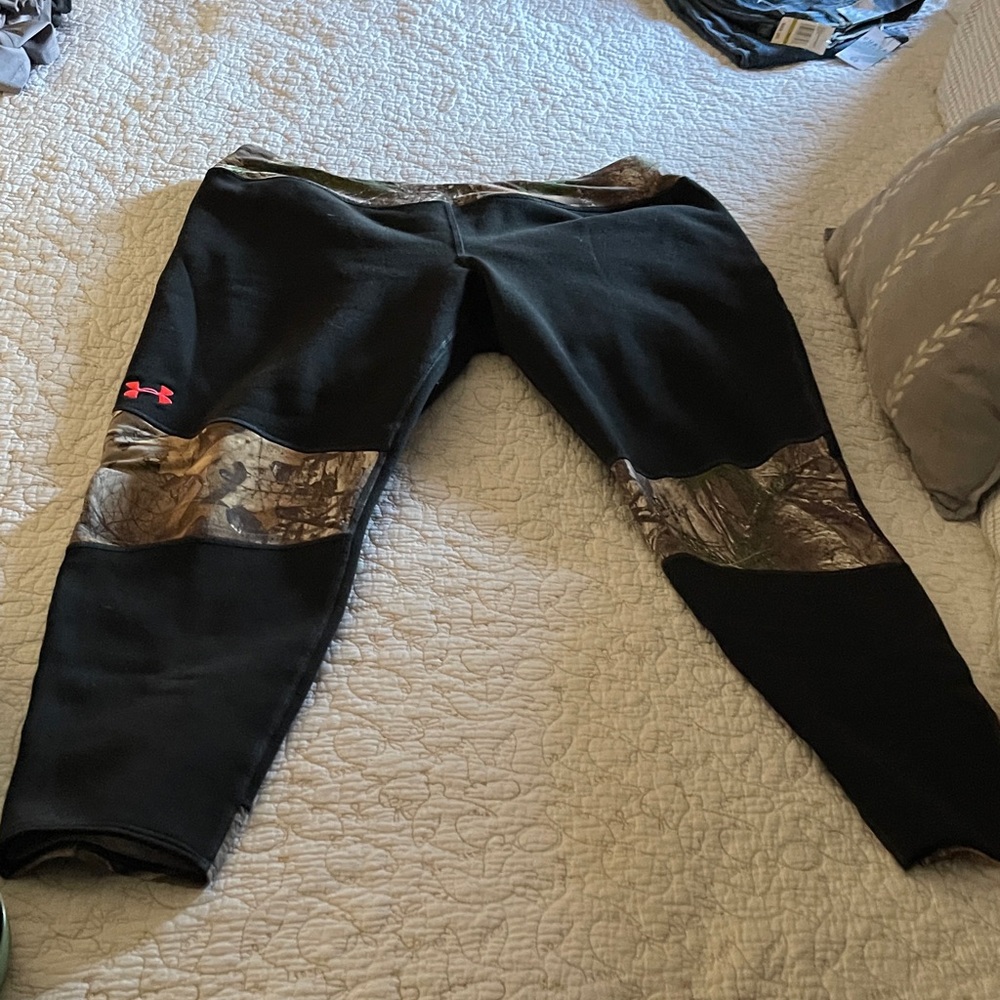 Under Armour Black Leggings with Camo Detail